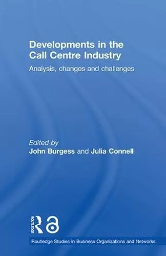 Developments in the Call Centre Industry cover