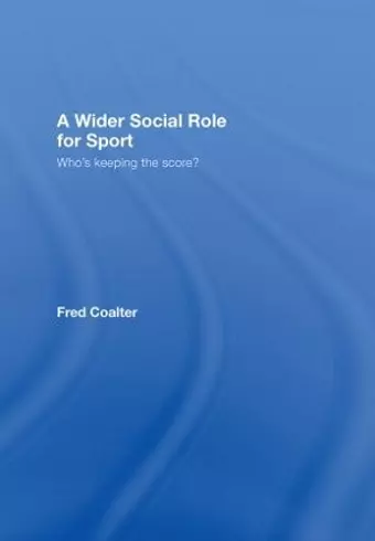 A Wider Social Role for Sport cover