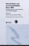 Mental Illness and Learning Disability since 1850 cover