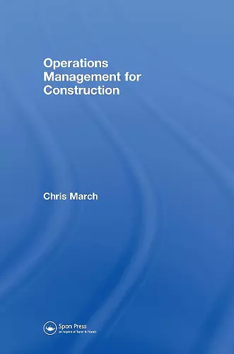 Operations Management for Construction cover