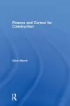 Finance and Control for Construction cover