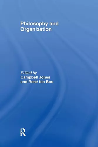 Philosophy and Organization cover