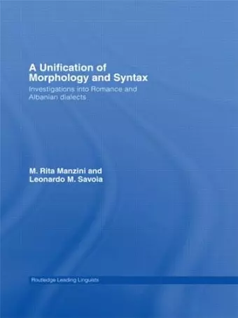 A Unification of Morphology and Syntax cover