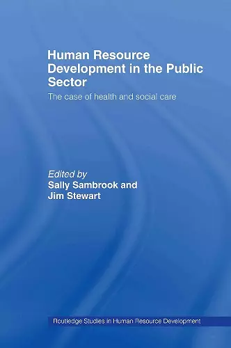 Human Resource Development in the Public Sector cover