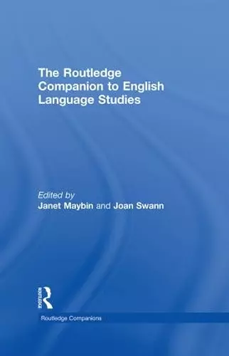 The Routledge Companion to English Language Studies cover