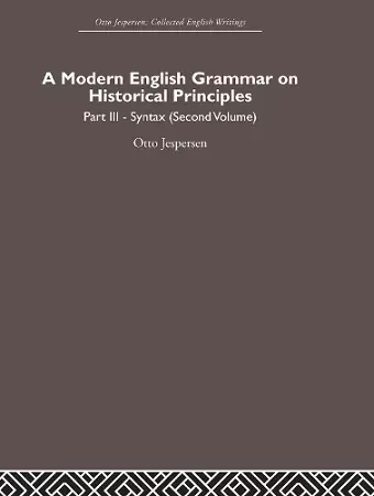 A Modern English Grammar on Historical Principles cover