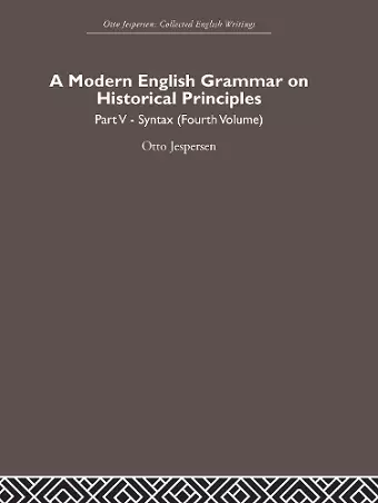 A Modern English Grammar on Historical Principles cover