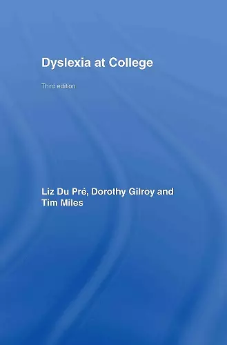 Dyslexia at College cover