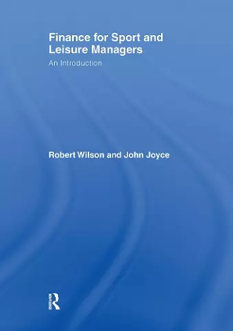 Finance for Sport and Leisure Managers cover