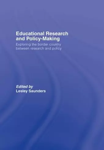 Educational Research and Policy-Making cover