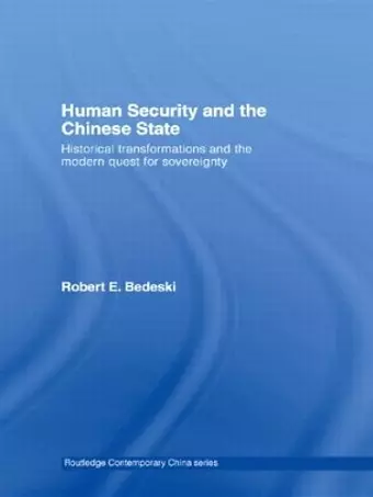 Human Security and the Chinese State cover