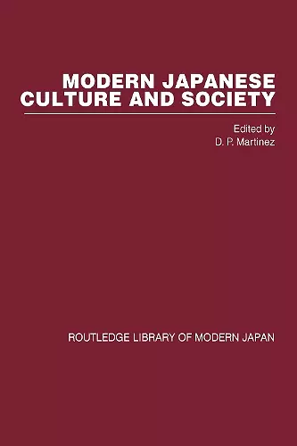 Modern Japanese Culture and Society cover