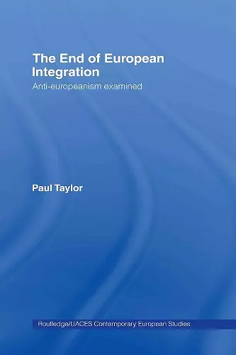 The End of European Integration cover