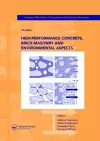 High-Performance Concrete, Brick-Masonry and Environmental Aspects cover