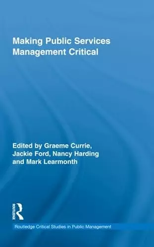 Making Public Services Management Critical cover