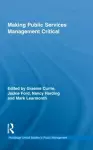 Making Public Services Management Critical cover