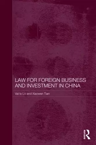 Law for Foreign Business and Investment in China cover