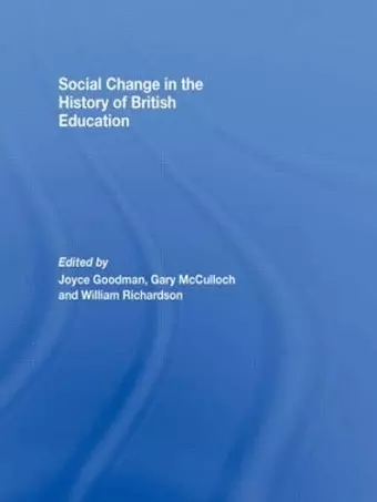 Social Change in the History of British Education cover