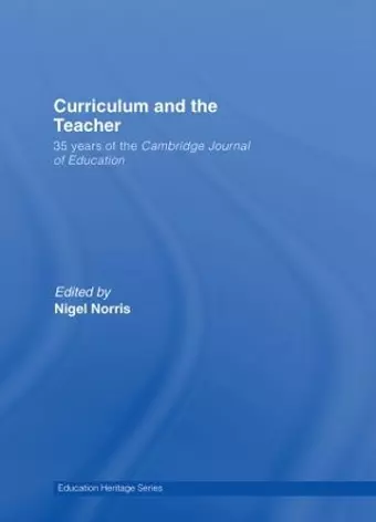 Curriculum and the Teacher cover