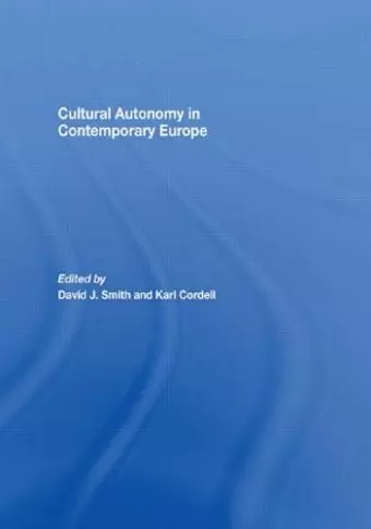 Cultural Autonomy in Contemporary Europe cover