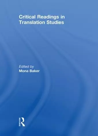 Critical Readings in Translation Studies cover