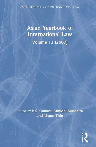 Asian Yearbook of International Law cover