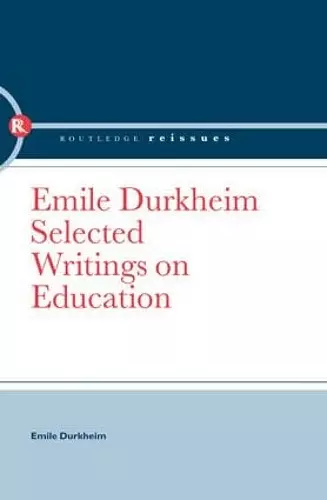 Emile Durkheim cover