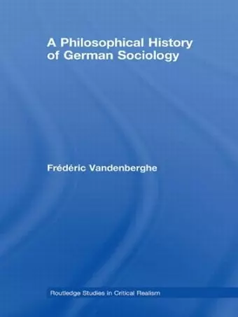 A Philosophical History of German Sociology cover