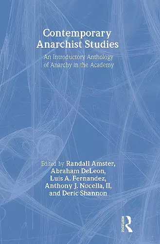 Contemporary Anarchist Studies cover