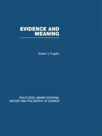 Evidence and Meaning cover