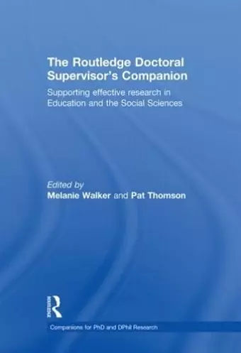 The Routledge Doctoral Supervisor's Companion cover