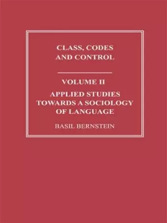 Applied Studies Towards a Sociology of Language cover