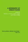 A Geography of Urban Places cover