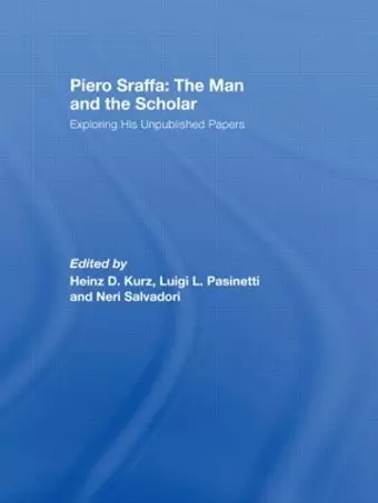 Piero Sraffa: The Man and the Scholar cover