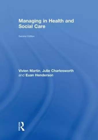 Managing in Health and Social Care cover