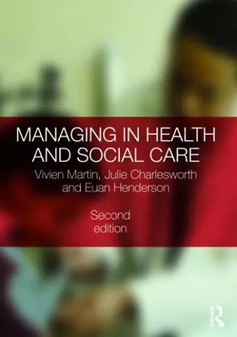 Managing in Health and Social Care cover