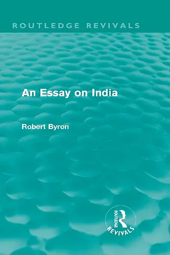 An Essay on India (Routledge Revivals) cover