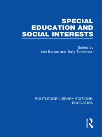 Special Education and Social Interests (RLE Edu M) cover