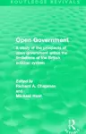 Open Government (Routledge Revivals) cover