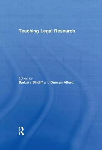 Teaching Legal Research cover