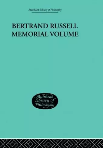 Bertrand Russell Memorial Volume cover
