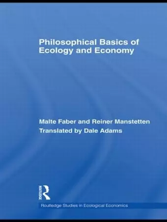 Philosophical Basics of Ecology and Economy cover