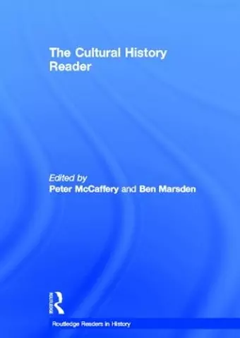 The Cultural History Reader cover