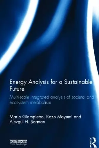 Energy Analysis for a Sustainable Future cover