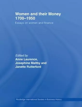 Women and Their Money 1700-1950 cover