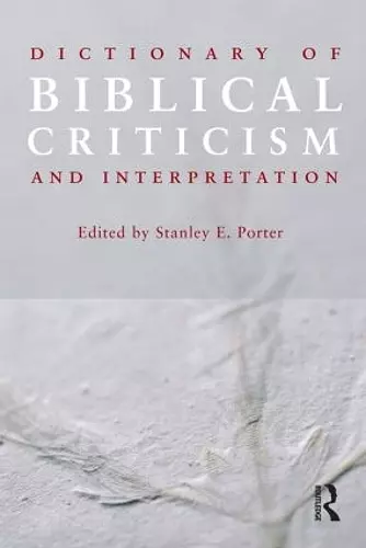 Dictionary of Biblical Criticism and Interpretation cover