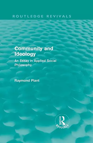 Community and Ideology (Routledge Revivals) cover