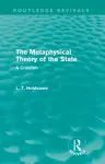 The Metaphysical Theory of the State (Routledge Revivals) cover