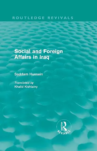 Social and Foreign Affairs in Iraq (Routledge Revivals) cover