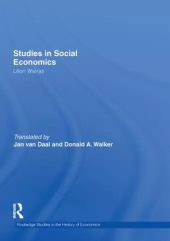 Studies in Social Economics cover